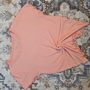 SO Pink Striped Ribbed Women's Top